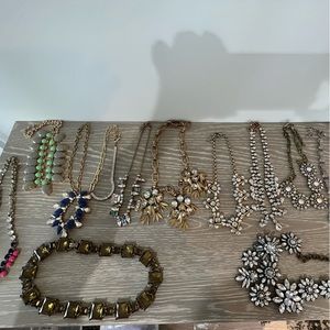 I have many J.Crew, Banana Republic, Ann Taylor, and unique necklaces.